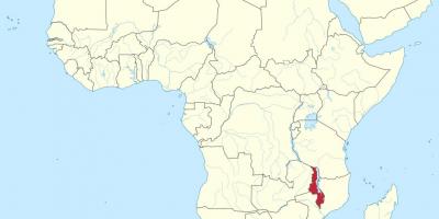 Žemėlapis afrikos rodo Malavis