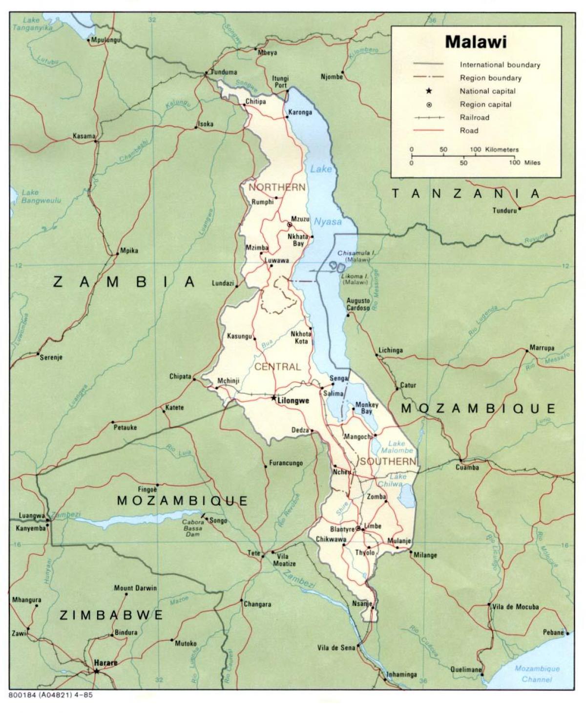 Malawian žemėlapyje