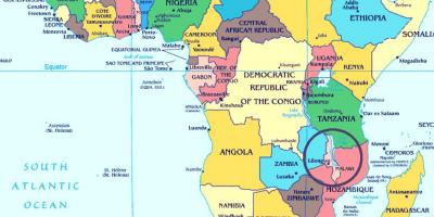 Malavis šalies pasaulio žemėlapyje